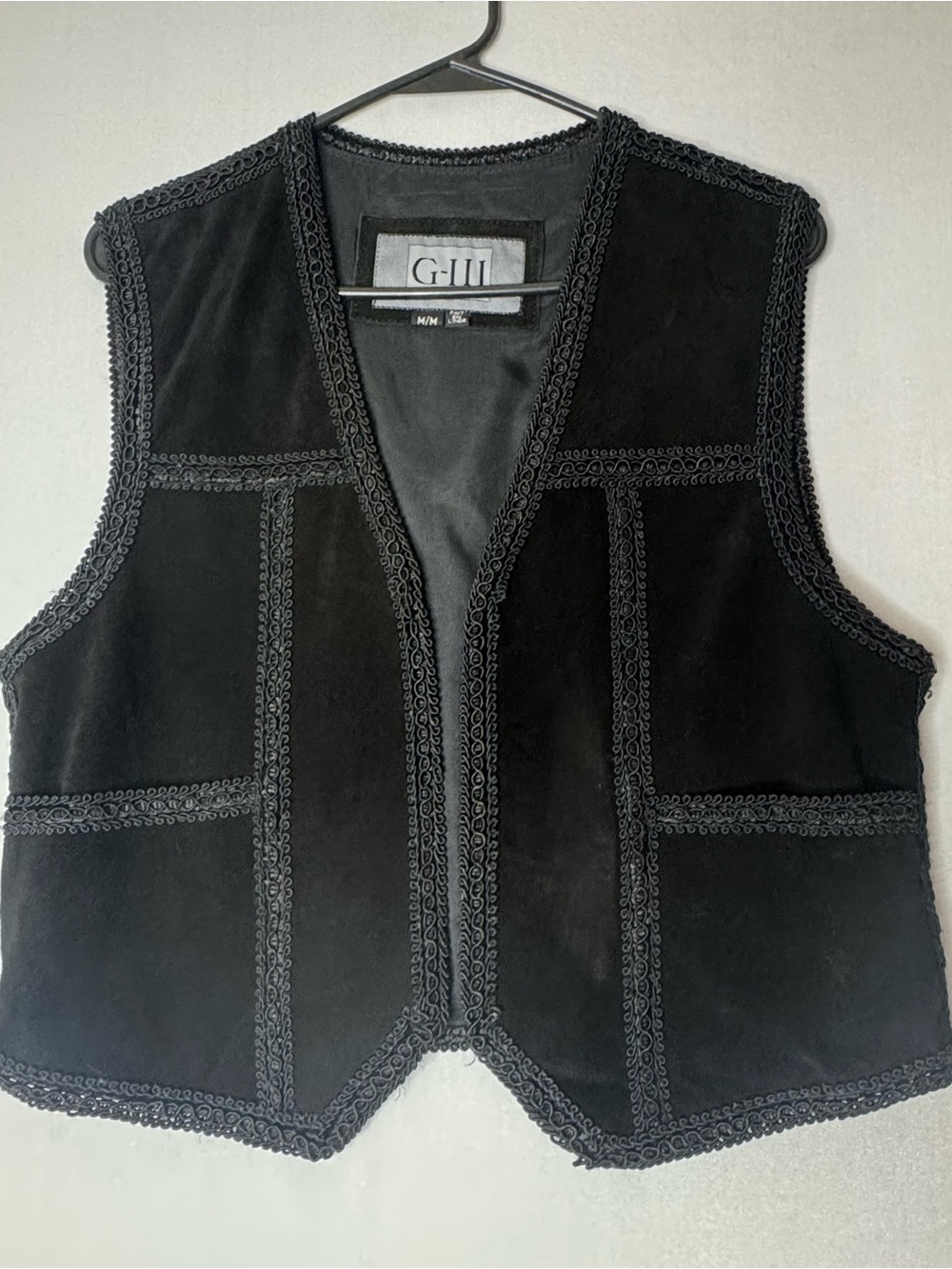 G-III Women’s Black Suede Trim Vest